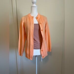 VINTAGE CARDI Peach Cardigan Sweater Small